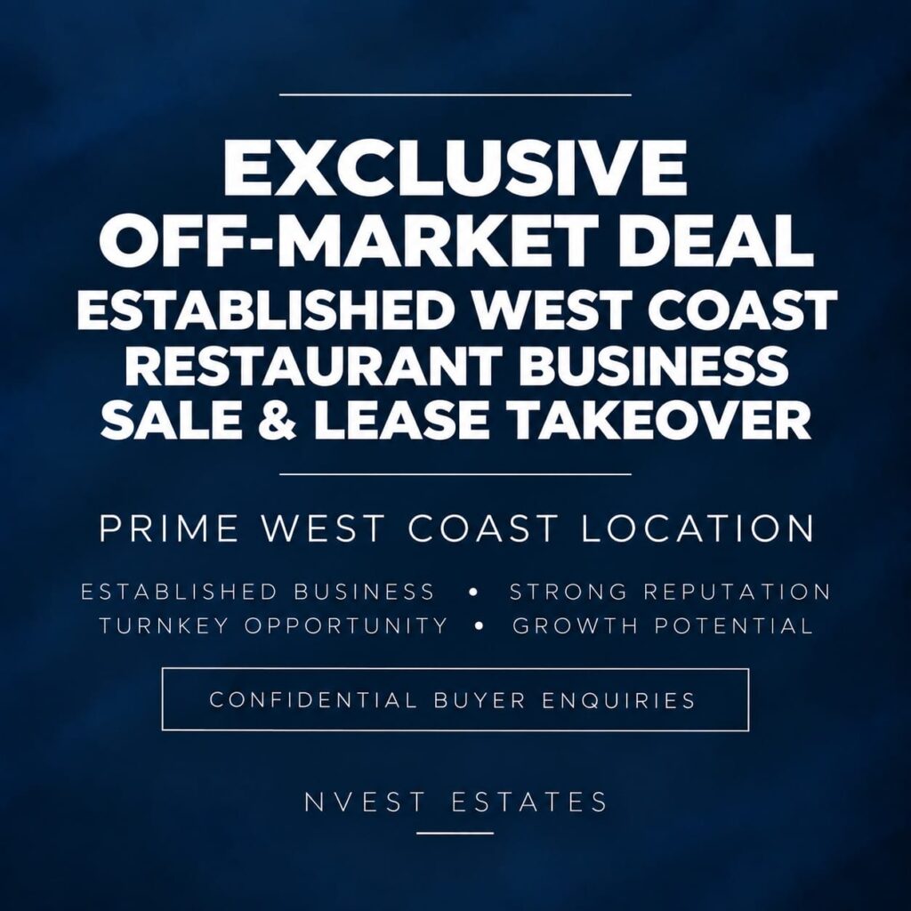 *Exclusive OFF MARKET DEAL – Established West Coast Restaurant Business – Sale & Lease Takeover, photo 1